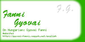 fanni gyovai business card